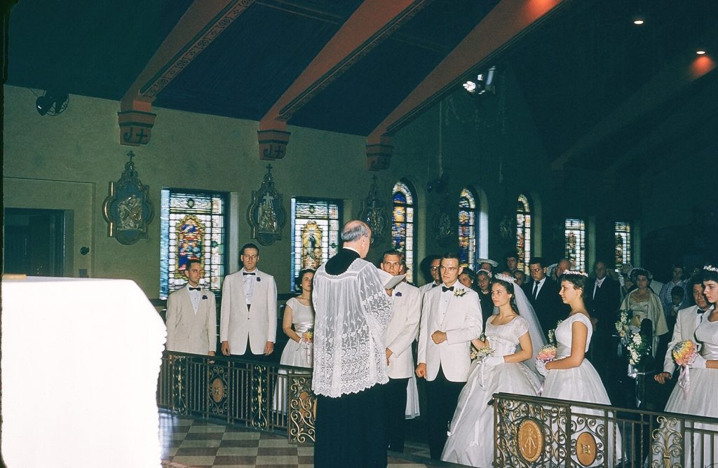New York, Manhasset, Saint Mary’s Church, June 5, 1956, Clovis and I were married by Father O’Brien