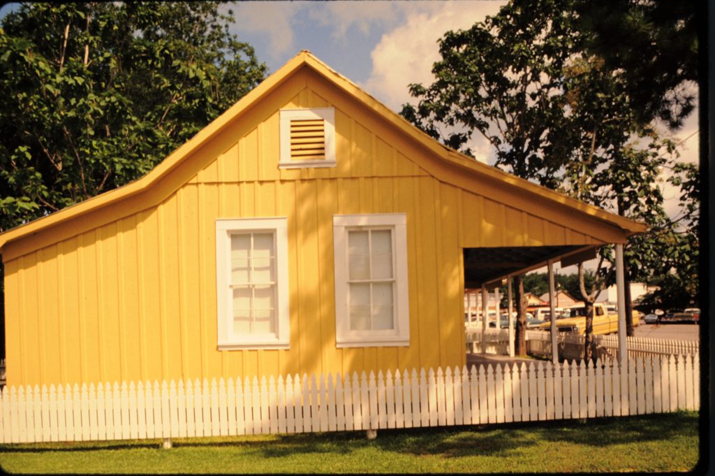 The casita painted yellow,