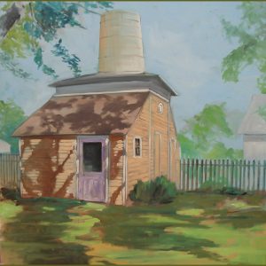 Clovis's painting of the pump house.
